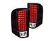 LED Tail Lights; Black Housing; Clear Lens (07-12 Silverado 2500 HD)