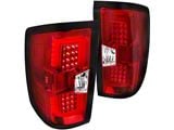 LED Tail Lights; Chrome Housing; Red Lens (15-19 Silverado 2500 HD w/ Factory Halogen Tail Lights)