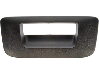 Tailgate Handle Bezel; Textured Black; Without Keyhole (07-14 Silverado 2500 HD)