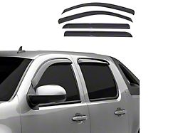 Tape-On Rain Guards; Front and Rear; Smoke (07-14 Silverado 2500 HD Crew Cab)