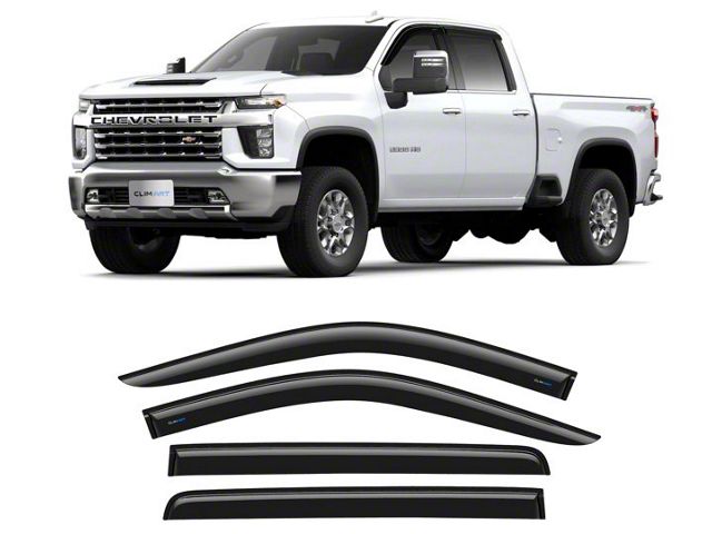 Tape-On Window Deflectors (20-24 Silverado 2500 HD Crew Cab)