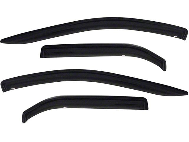 Tape-On Window Deflectors; Front and Rear; Smoke (15-19 Silverado 2500 HD Crew Cab)