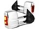 Towing Mirror; Manual; With Amber LED Signal; Chrome; Pair (07-13 Silverado 2500 HD)