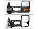 Towing Mirror; Manual; Amber LED Signal; Chrome; Pair (07-14 Silverado 2500 HD)