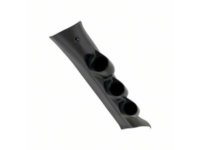 Triple A-Pillar Gauge Pod; Black (15-19 6.6L Duramax Silverado 2500 HD)