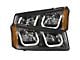 U-Bar Projector Headlights; Black Housing; Clear Lens (03-06 Silverado 2500 HD)