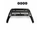 Warrior Roll Bar with 5.30-Inch Black Round Flood LED Lights; Black (07-24 Silverado 2500 HD)