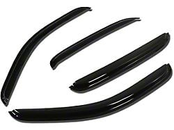 Window Visors; Dark Smoke; Front and Rear (07-14 Silverado 2500 HD Crew Cab)