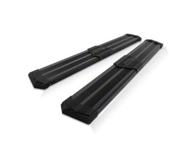 10-Inch Flat Step Bar Running Boards; Black (07-19 6.0L Silverado 3500 HD)