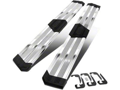 10-Inch Flat Step Bar Running Boards; Chrome (07-19 Silverado 3500 HD Extended/Double Cab)