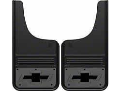 12-Inch x 23-Inch Mud Flaps with Bowtie Logo; Front or Rear (Universal; Some Adaptation May Be Required)