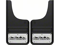 12-Inch x 23-Inch Mud Flaps with High Country Logo; Front or Rear (Universal; Some Adaptation May Be Required)