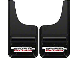 12-Inch x 23-Inch Mud Flaps with Trail Boss Logo; Front or Rear (Universal; Some Adaptation May Be Required)