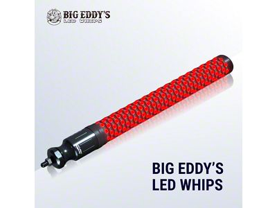 2-Foot Power Quick Release RGB Chasing LED Whip (Universal; Some Adaptation May Be Required)