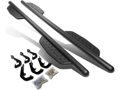 3-Inch Nerf Side Step Bars; Matte Black (07-19 Silverado 3500 HD Extended/Double Cab)