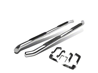 3-Inch Nerf Side Step Bars; Stainless Steel (07-14 Silverado 3500 HD Crew Cab)