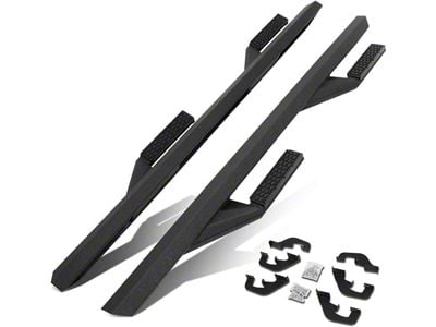 3-Inch Side Arm Side Step Bars; Black (07-19 Silverado 3500 HD Extended/Double Cab)