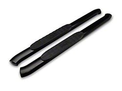 Pro Traxx 4-Inch Oval Side Step Bars; Black (20-24 Silverado 3500 HD Regular Cab)