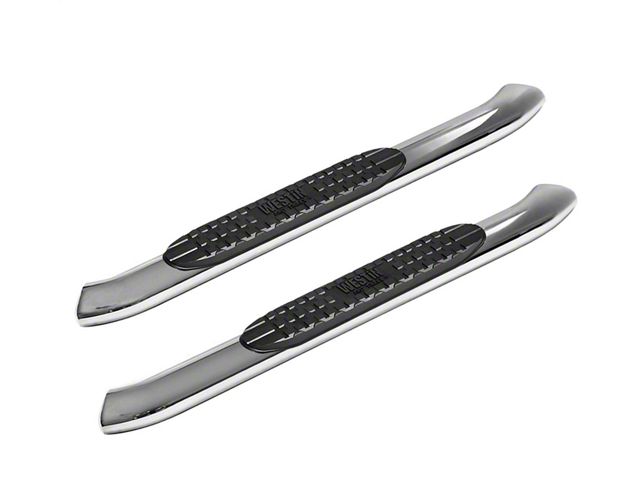 Pro Traxx 4-Inch Oval Side Step Bars; Stainless Steel (20-24 Silverado 3500 HD Regular Cab)