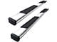 4-Inch Riser Side Step Bars; Stainless Steel (07-19 Silverado 3500 HD Extended/Double Cab)