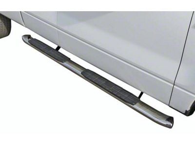 4X Series 4-Inch Oval Side Step Bars; Body Mount; Stainless Steel (07-14 Silverado 3500 HD Extended Cab)