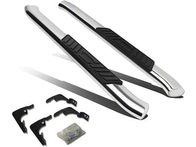 5-Inch Nerf Side Step Bars; Stainless Steel (07-14 Silverado 3500 HD Regular Cab)