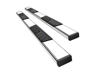 5-Inch Riser Side Step Bars; Stainless Steel (07-19 Silverado 3500 HD Crew Cab)