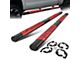 5-Inch Running Boards; Black and Red (07-19 6.0L Silverado 3500 HD Crew Cab)