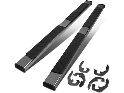 5-Inch Running Boards; Stainless Steel (07-19 Silverado 3500 HD Extended/Double Cab)