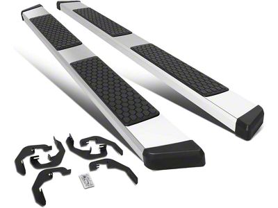 5-Inch Running Boards; Stainless Steel (07-19 6.0L Silverado 3500 HD Extended/Double Cab)