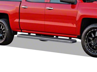 6-Inch iStep Running Boards; Hairline Silver (07-19 Silverado 3500 HD Crew Cab)