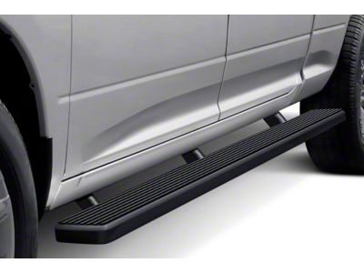 6-Inch iStep Wheel-to-Wheel Running Boards; Black (20-24 Silverado 3500 HD Crew Cab w/ 6.90-Foot Standard Box)