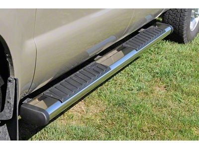 6-Inch Oval Tube Step Side Step Bars without Mounting Brackets; Stainless Steel (07-24 Silverado 3500 HD Extended/Double Cab)