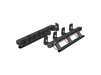 ActionTrac Powered Running Boards; Carbide Black (15-19 Silverado 3500 HD Crew Cab)