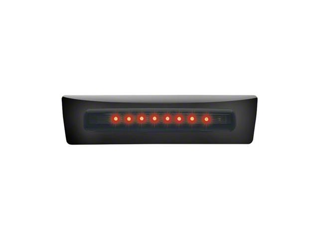 Black LED Locking Tailgate Handle; Red LED; Smoked (07-14 Silverado 3500 HD)