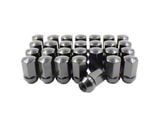 Black OEM Style Lug Nut Kit; 14mm x 1.5; Set of 32 (07-25 Silverado 3500 HD SRW)