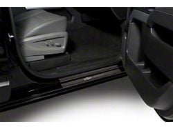 Putco Black Platinum Door Sills with Chevrolet Logo (15-19 Silverado 3500 HD Crew Cab)