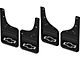 Black Wrap No-Drill Mud Flaps with Bowtie Logo; Front and Rear (20-24 Silverado 3500 HD SRW)