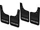 Black Wrap No-Drill Mud Flaps with Duramax Logo; Front and Rear (20-24 Silverado 3500 HD SRW)