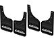 Black Wrap No-Drill Mud Flaps with High Country Logo; Front and Rear (20-24 Silverado 3500 HD SRW)