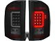 C-Bar LED Tail Lights; Black Housing; Smoked Lens (07-14 Silverado 3500 HD)