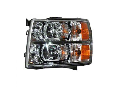 Headlights Depot CAPA Replacement Halogen Headlight; Driver Side (07-14 Silverado 3500 HD)