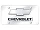 Chervolet Logo License Plate; Chrome on Chrome (Universal; Some Adaptation May Be Required)