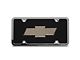 Chevrolet License Plate Frame; Chrome on Black (Universal; Some Adaptation May Be Required)