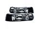 Crystal Headlights; Black Housing; Clear Lens (01-02 Silverado 3500 HD)