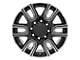 CV96A Black Machined 8-Lug Wheel; 20x8.5; 12mm Offset (07-10 Silverado 3500 HD SRW)