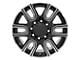 CV96B Black Machined 8-Lug Wheel; 20x8.5; 47mm Offset (20-24 Silverado 3500 HD SRW)