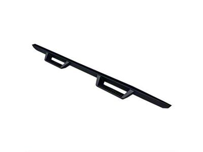 Drop Down Side Step Bars; Matte Black (07-19 Silverado 3500 HD Extended/Double Cab)