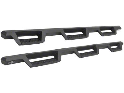 Westin HDX Drop Wheel-to-Wheel Nerf Side Step Bars; Textured Black (15-19 Silverado 3500 HD Double Cab DRW w/ 8-Foot Long Box)