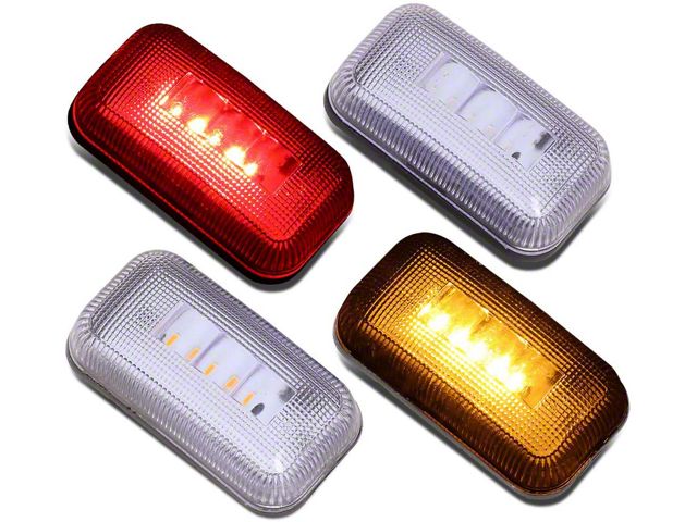 Dually LED Side Marker Lights; Clear (15-19 Silverado 3500 HD)